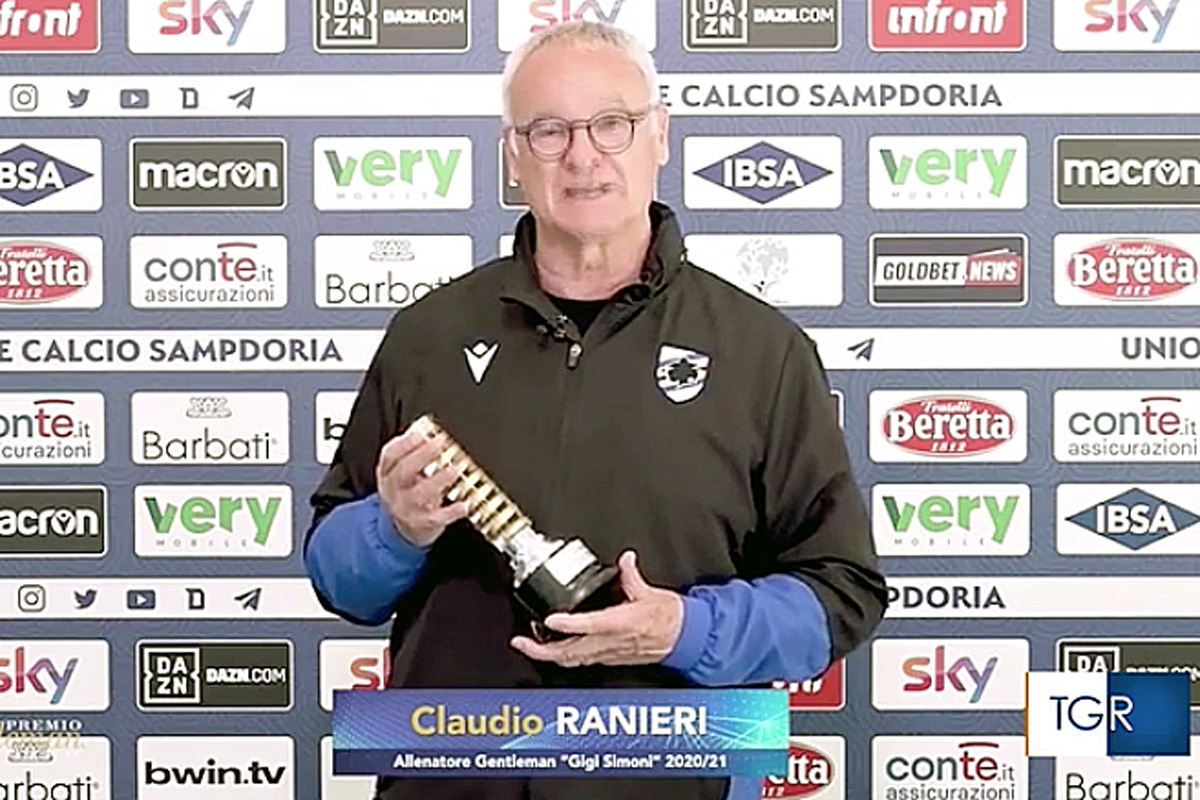 A Claudio Ranieri il Premio Gentleman – Gigi Simoni 2021